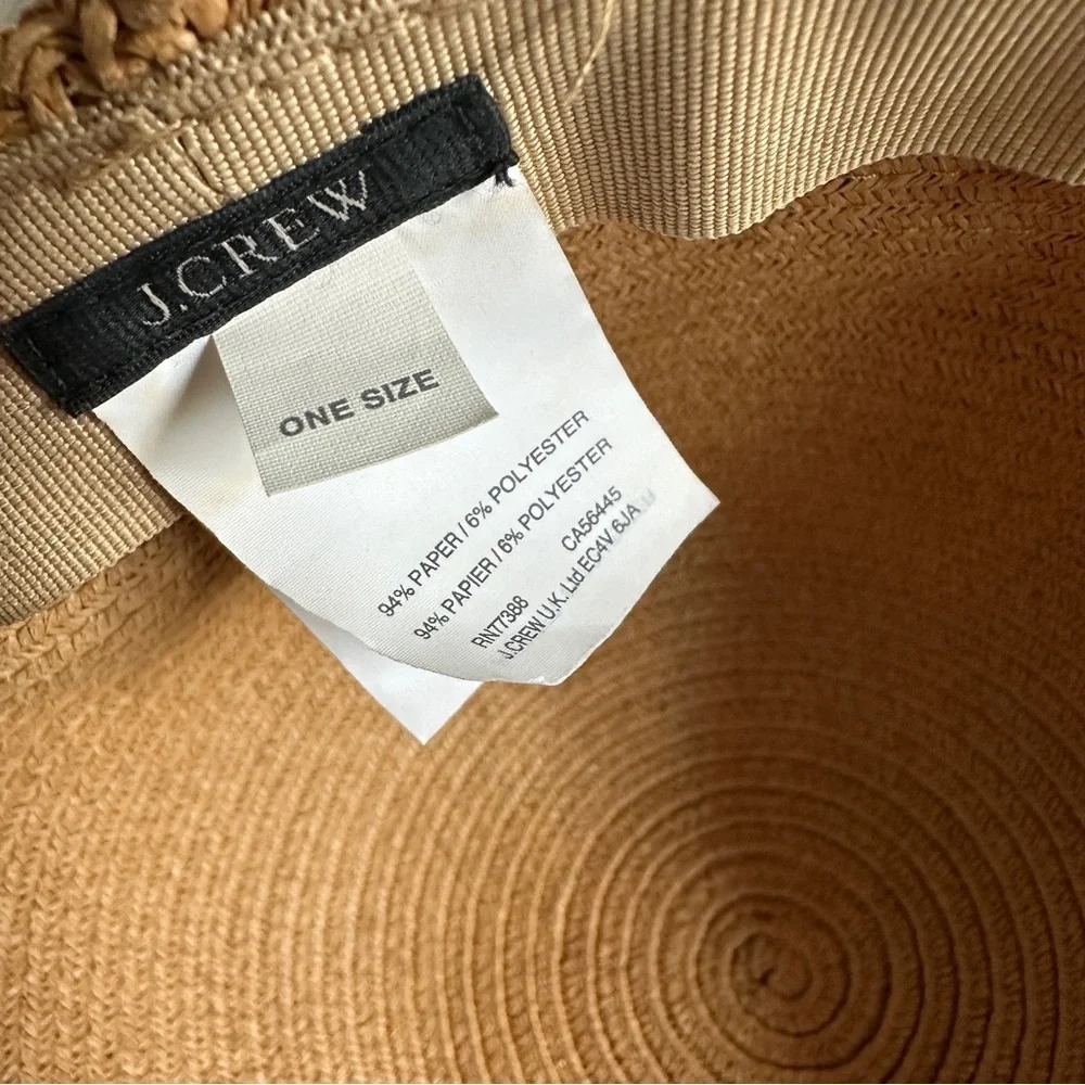 J. Crew Tan Paper Sun Hat